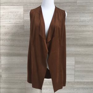 BNWT Womens Chico Brown Sueded Vest Size 0